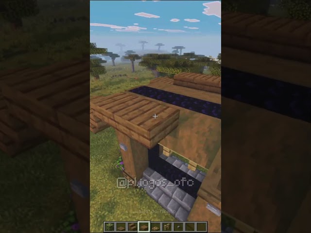 🔥 NETHER PORTAL DESIGN in MINECRAFT 😱  #minecraft #minecraftshorts #mcpe #minecraftbuilding #shorts