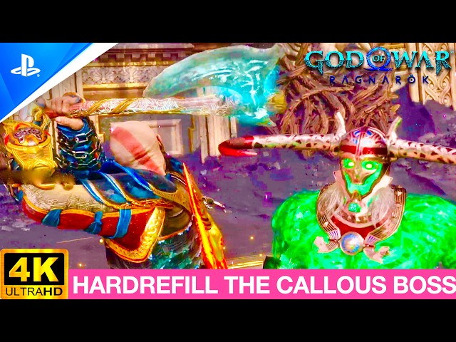 HARDREFILL THE CALLOUS Boss Fight God of War Ragnarok Valhalla #godofwar #godofwarragnarok #kratos