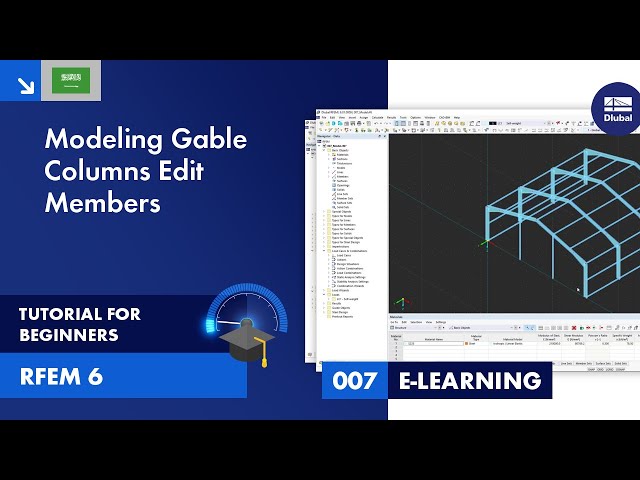 RFEM 6 تعليمي للمبتدئين | 007 النمذجة | أعمدة الجملون | تحرير العناصر | نسخ