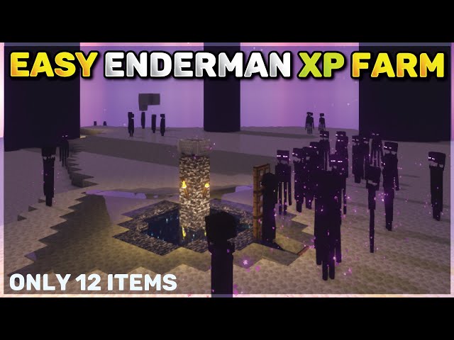 Minecraft Easy Enderman XP FARM - 1 Hit, Fast XP