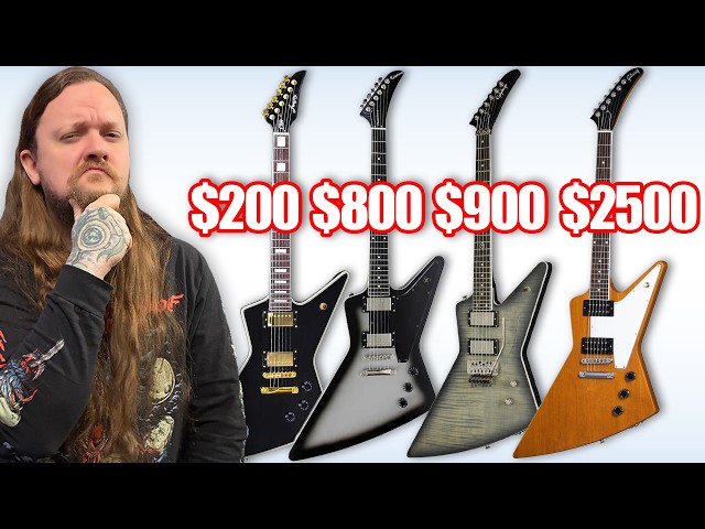 I Tried 4 Different Explorer Style Guitars, From Cheap To Real Deal..