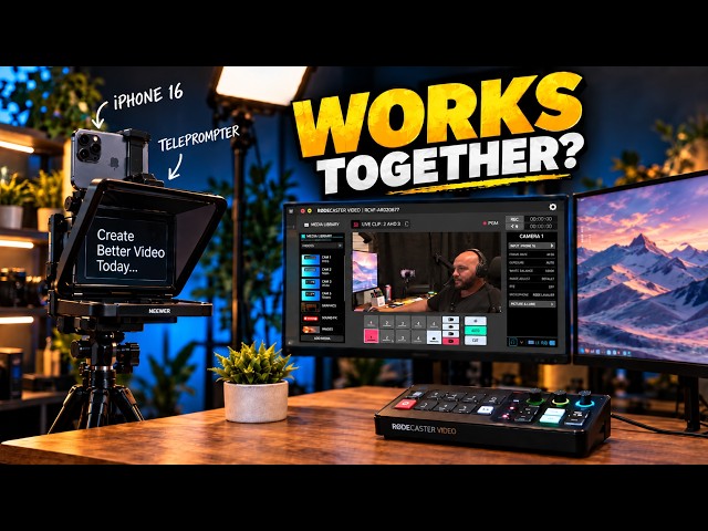 How to Use iPhone 16 With RØDECaster Video S + Teleprompter