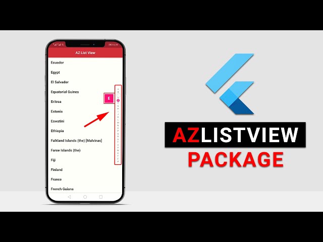 Flutter A To Z ListView - An Alphabetical Scroll List