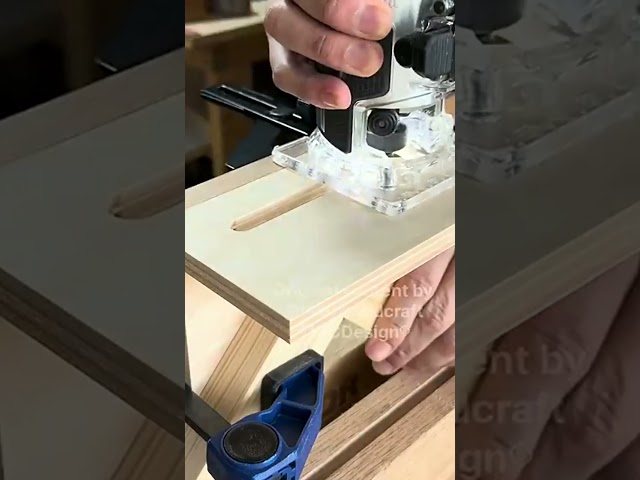 The Guide Turns a Corner Into a Straight Cut #Woodworking #Shorts