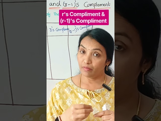 r's Compliment &(r-1)'s Compliment in detail #DLD #COA #STLD #DE #jntuh #jntuk #jntua #jntugv#btech