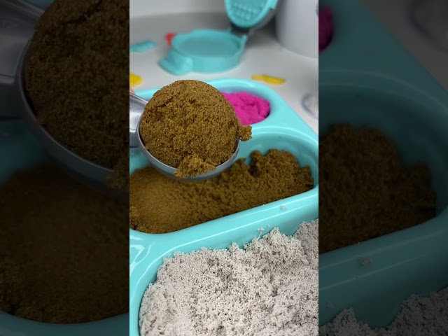 Satisfying Ice Cream Scoops #KineticSand #Shorts
