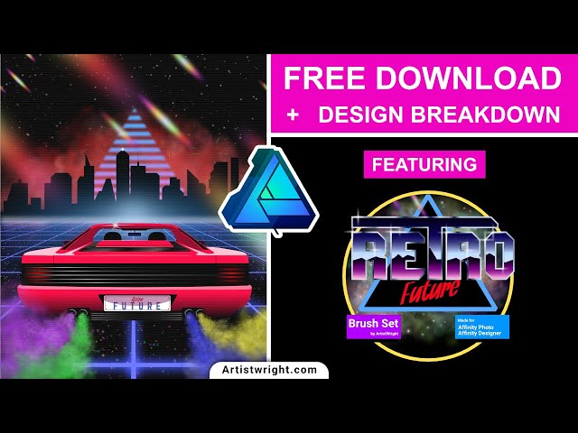 Retro Future Artwork Affinity Designer Tips + FREE GIVEAWAY