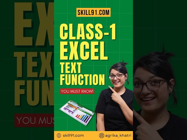 Learn Text Function in Excel Under 60 Seconds #shorts #excel