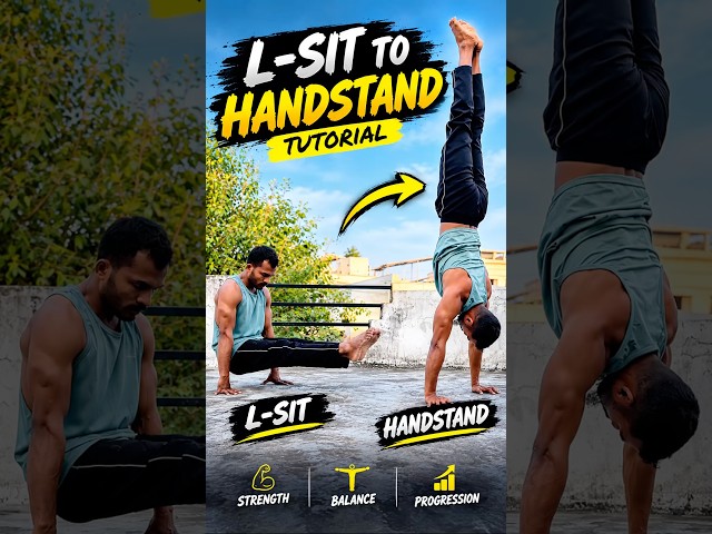 L-Sit to Handstand Tutorial | Step by Step 🔥 #shorts #youtubeshorts