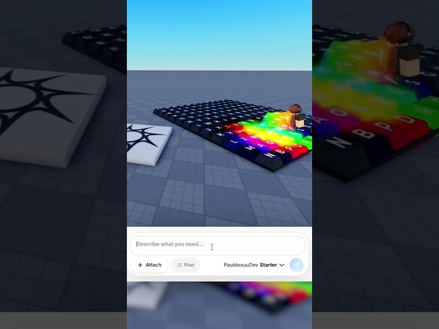 I Made a Giant RGB Keyboard in Roblox with AI ⌨️ #shorts