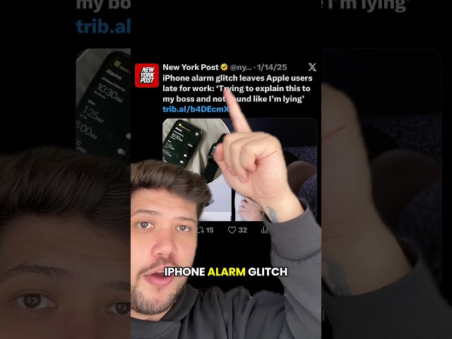 iPhone alarm glitch is happening again #tech #apple