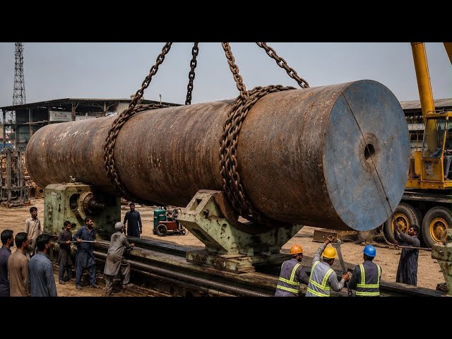 15-Ton Ship Shaft Manufacturing Process | Amazing Engineering & Skilled Mechanics