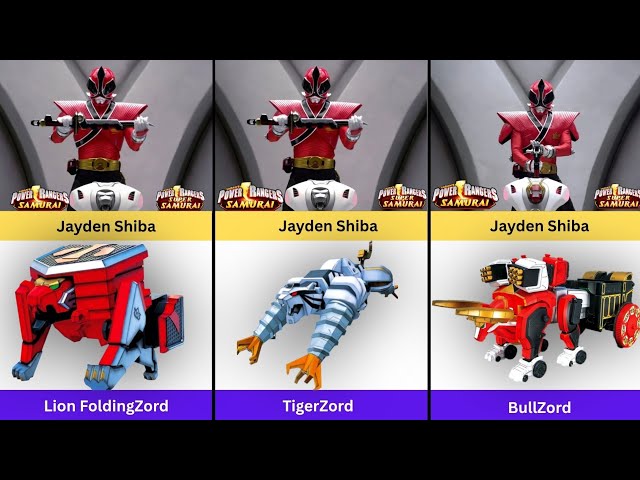 Every Red Power Ranger & Their Zords