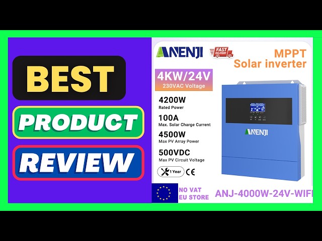ANENJI 4.5KVA 4.2KW 24V Hybrid Solar Inverter MPPT 230V