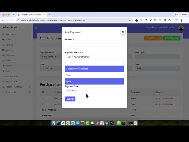 Making a Stock Management System using PHP and MySQL