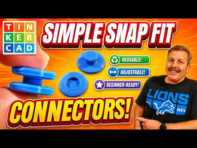 Make Slick Snap Fit Tinkercad Connectors: Sketch Revolve Genius! 💯🔥