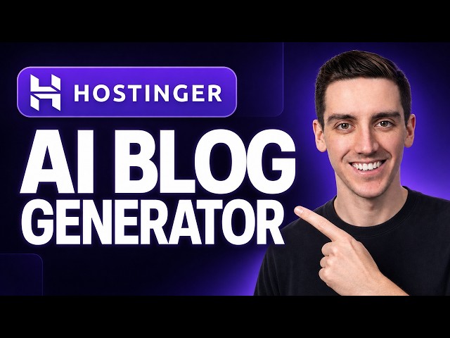 How to Add a Blog in Hostinger Website Builder (AI Blog Generator)