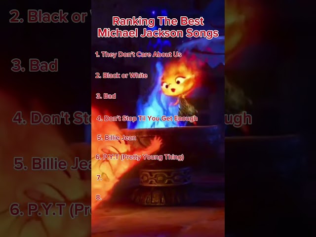 Ranking The Best Michael Jackson Songs #michaeljackson #elemental #thriller #elementalmovie #songs