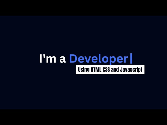 Multiple Typing Text Animation | HTML CSS and Javascrpt
