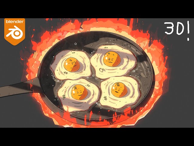 How I Made a 2D Looking Eggs Animation in Blender! (Tutorial)
