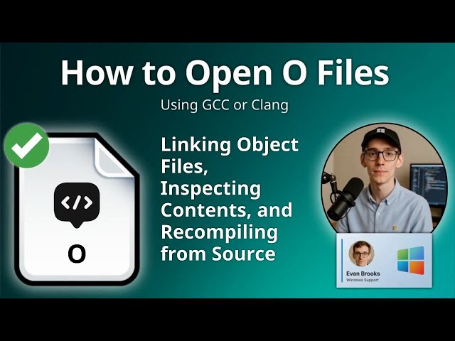 How to Open O Files (GCC or Clang)