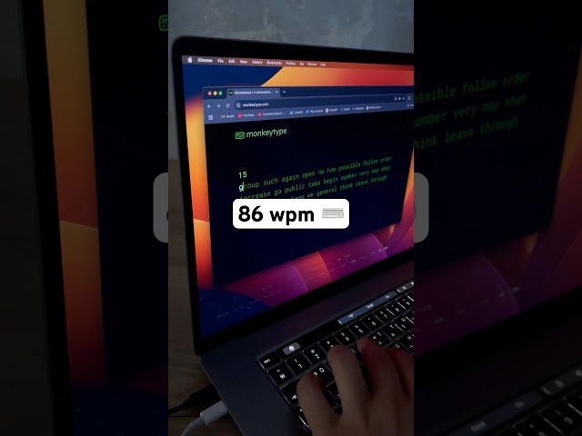 After 1 hour of practice I renewed my  typing record | code faster #typebeat #typing #coding