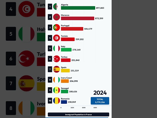 Where Immigrants in France Come From (2022–2026) #history #comparison #demographics