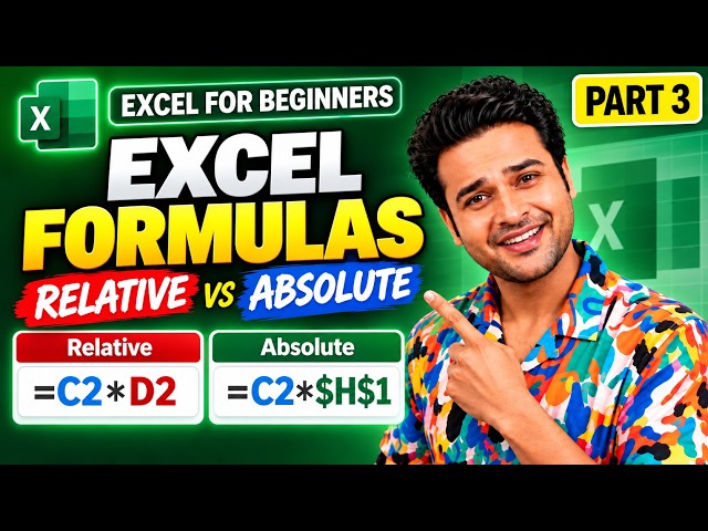 Learn Excel Formulas Step by Step | Relative vs Absolute Reference