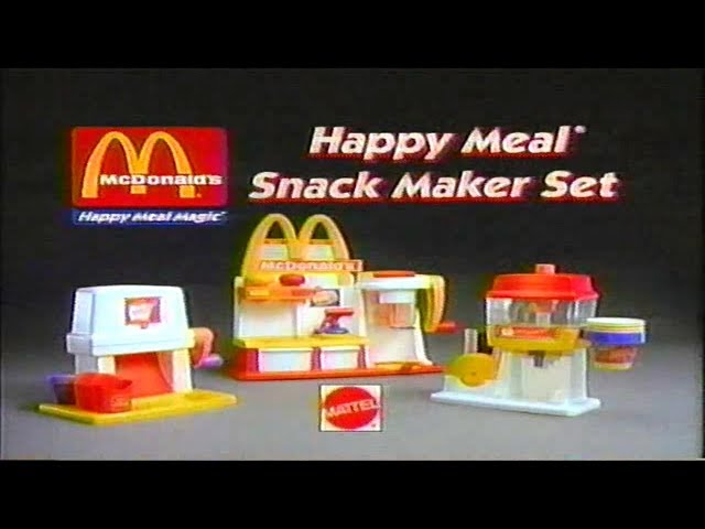 McDonald's Happy Meal Snack Maker Set Toy Commercial (1993)