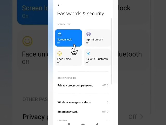 How to set screen lock in Android device #screenlock  #shortsfeed #mobilelock