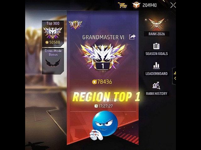 free fire region top 1 player face reveal 🥶 free fire top 1 #freefire #shorts