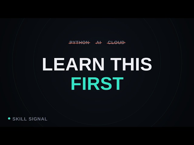 The First Skill You Should Learn Before Python or AI
