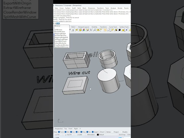 [Rhino Tutorial] Shell & Wire cut #rhinoceros #jewellery #cad