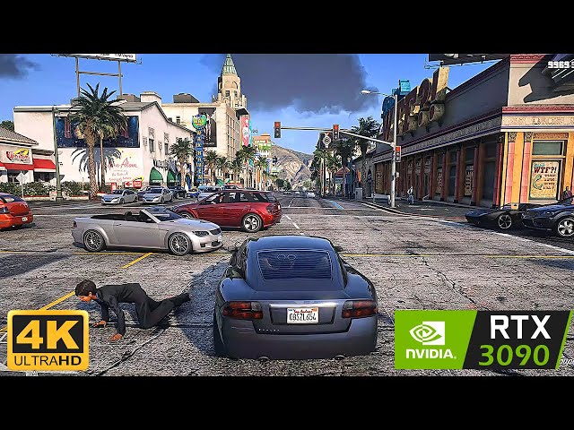 [4K] GTA 5 - ULTRA REAL Graphics & Reflections! Ray Tracing On! RTX 3090, Max Settings