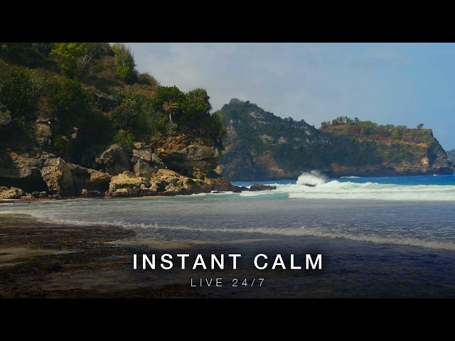 LIVE NOW · Clear Shallows · Hidden Beach · Beach Sounds for Meditation · 4K