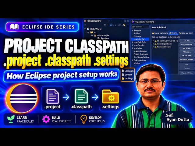 Understand Project Classpath and Settings in Eclipse | .project, .classpath and .settings Explained