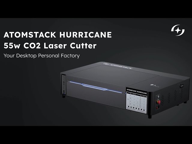 AtomStack Hurricane: Professional Desktop 55W CO2 Laser Cutter
