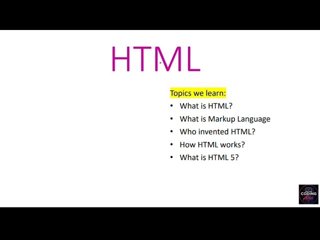 HTML Tutorial for Beginners in Telugu | Episode 1 | What is HTML? | Coding with Anu