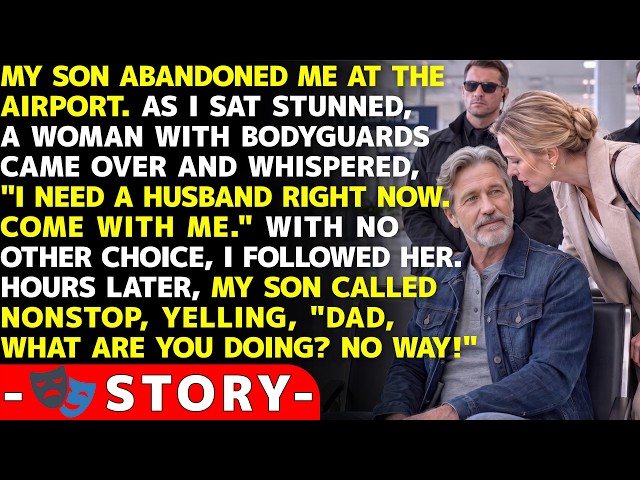 My Son Abandoned Me At The Airport—Then A Wealthy Woman Whispered, "I Need A Husband. Come With Me."