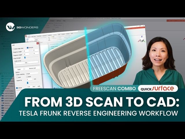 How to Reverse Engineer a Tesla Frunk: 3D Scan to CAD Tutorial Using Quicksurface Pro