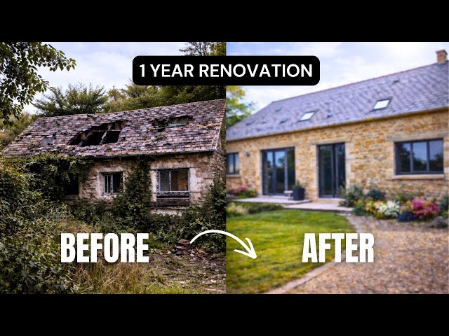 From Ruin to Dream Home in 1 YEAR (INSANE Transformation) - Renovation Timelapse