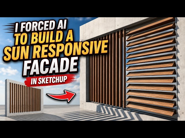 I Forced AI to Build a Sun Responsive Facade in SketchUp