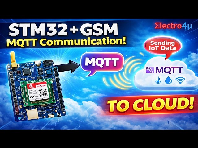 BareMetal STM32 GSM Lecture 13: MQTT Communication with GSM Modem | IoT Data Transfer Tutorial