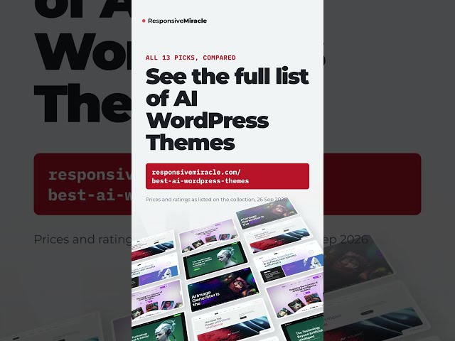 5 Best AI WordPress Themes 2026 #shorts