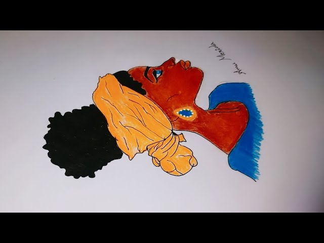 African😊Girl👩🏽🦱Drawing🖍️