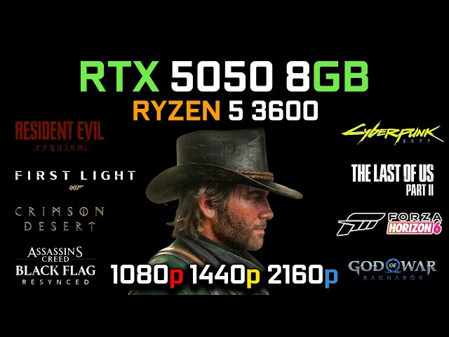 RTX 5050 & RYZEN 5 3600 | Ray Tracing + DLSS 4 MFG 6X | 1080p, 1440p, 4K | Best Budget PC 2026?