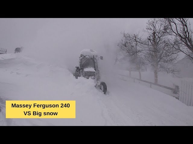 Massey Ferguson 240 clears biggest snowfall