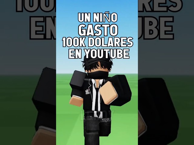 A KID SPENT $100K ON YOUTUBE #roblox #leroy #shorts #games