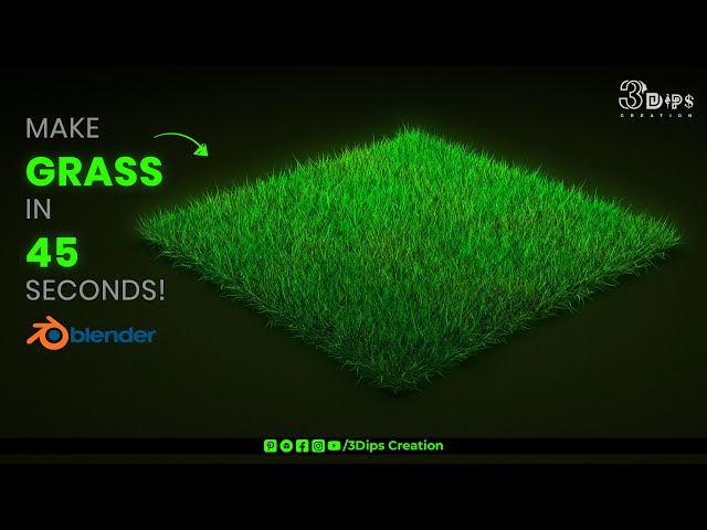 How to Make Grass in Blender 5.0 [Easy Steps] #blender #b3d | Beginner Tutorial (Hindi)