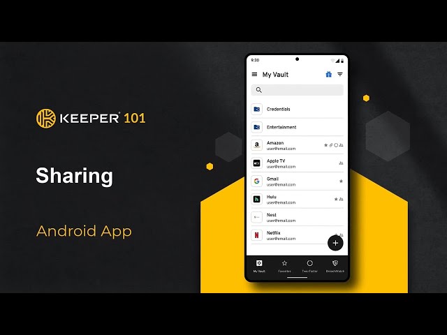Keeper 101 - How to Share a Keeper Record on Android